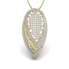 Ishi Diamonds 18k Gold Leaf Desgined Lab Grown Diamond Pendant