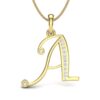 Ishi Diamonds 18k Gold Letter A Lab Grown Diamond Pendant