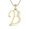 Ishi Diamonds 14k Gold Alphabet B Lab Grown Diamond Pendant