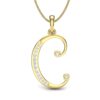 Ishi Diamonds 14k Gold Letter C Lab Grown Diamond Pendant