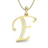 Ishi Diamonds 18k Gold Alphabet E Lab Grown Diamond Pendant