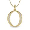 Ishi Diamonds 18k Gold Alphabet O Lab Grown Diamond Pendant