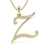 Ishi Diamonds 18k Gold Alphabet Z Lab Grown Diamond Pendant