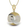 Ishi Diamonds 14k Gold Solid And Studded Lab Grown Diamond Pendant