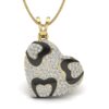 Ishi Diamonds 18k Gold Cluster Heart Lab Grown Diamond Pendant