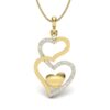 Ishi Diamonds 18k Gold Heart Lab Grown Diamond Pendant