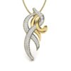 Ishi Diamonds 18k Shining Streaks Lab Grown Diamond Pendant