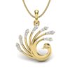 Ishi Diamonds 14k Gold Love Lock Lab Grown Diamond Pendant