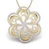 Ishi Diamonds 18k Gold Designer Floral Lab Grown Diamond Pendant