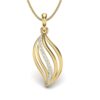 Ishi Diamonds 14k Gold Leaf Shape Lab Grown Diamond Pendant
