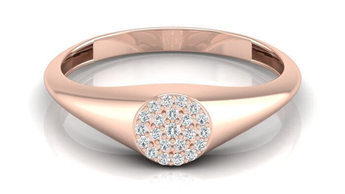 Ishi Diamonds 14k Rose Gold Bold Round Lab Grown Diamond Ring - Image 2
