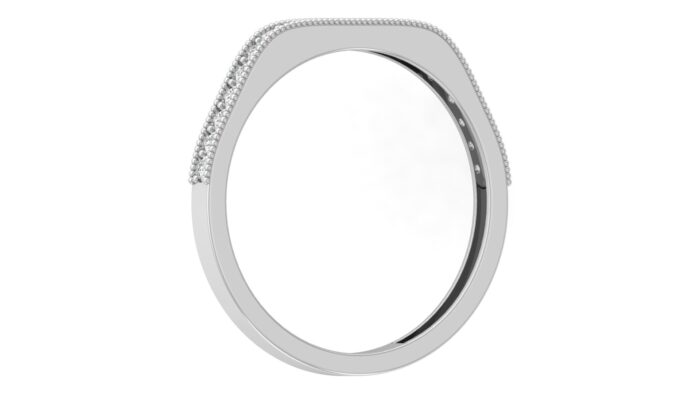 Ishi Diamonds 14k White Gold Flat Top Stacking Lab Grown Diamond Ring - Image 3