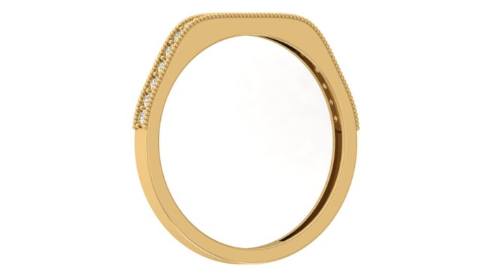 Ishi Diamonds 14k Yellow Gold Flat Top Stacking Lab Grown Diamond Ring - Image 3