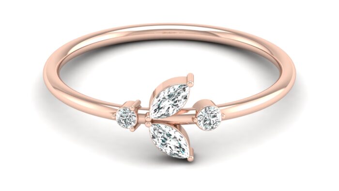Ishi Diamonds 14k Rose Gold Stack Lab Grown Diamond Ring Band - Image 2