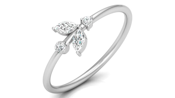 Ishi Diamonds 18k White Gold Stack Lab Grown Diamond Ring Band
