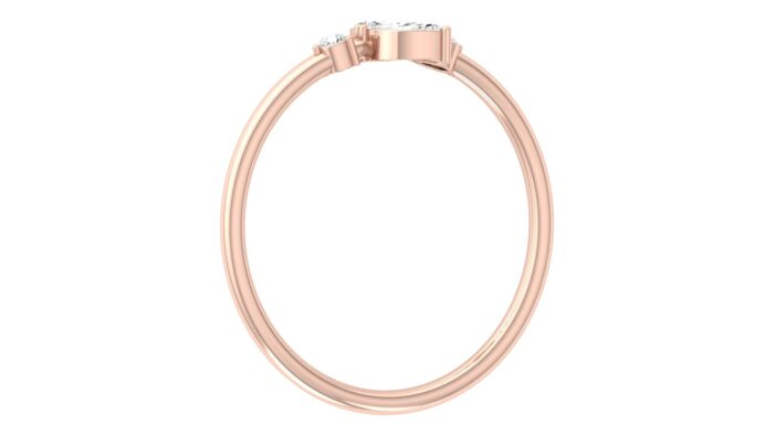 Ishi Diamonds 14k Rose Gold Stack Lab Grown Diamond Ring Band - Image 3