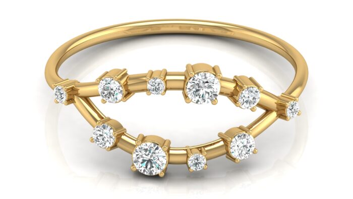 Ishi Diamonds 18k Yellow Gold DUPLE 9 TO 5 WORKWEAR Lab Grown Diamond RING - Image 2