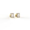 Ishi Diamonds Enchanting 18k Gold 1 Carat Each Emerald Cut Solitaire Stud Earrings